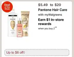 Walgreens Pantene Hair Care offer