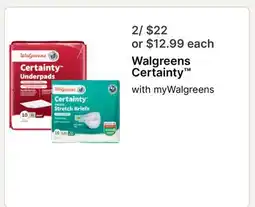 Walgreens Walgreens Certainty offer