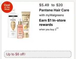 Walgreens Pantene Hair Care offer