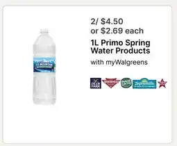 Walgreens Primo Spring Water Products offer