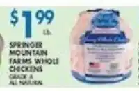 Associated Springer mountain farms whole chickens offer