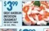 Associated Great american imitation crab meat offer