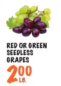 Foodarama Red or green seedless grapes offer