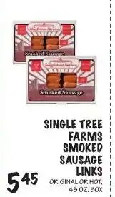 Foodarama Single Tree Farms Smoked Sausage Links offer