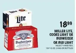 Foodarama Miller Lite, Coors Light or Budweiser or Bud Light offer
