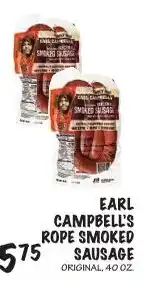 Foodarama Earl Campbell's rope smoked sausage offer