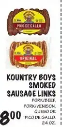 Foodarama Kountry Boys Smoked Sausage Links offer