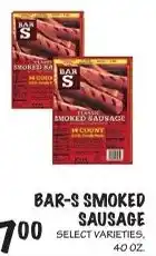 Foodarama Bar-s smoked sausage offer