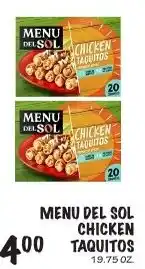 Foodarama Menu del sol chicken taquitos offer