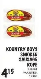 Foodarama Kountry Boys Smoked Sausage Rope offer