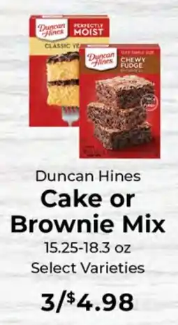 Sunset Foods Duncan Hines cake or brownie mix offer