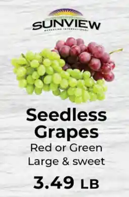 Sunset Foods Sunview seedless grapes offer