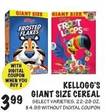 Foodarama Kellogg's giant size cereal offer