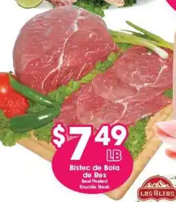 Arteagas Food Center Los Altos Beef Peeled Knuckle Steak offer