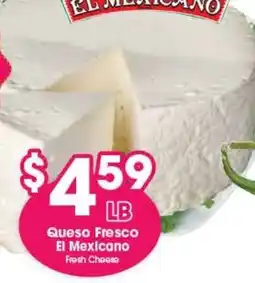 Arteagas Food Center El Mexicano Fresh Cheese offer