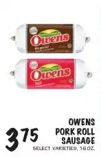Foodarama Owens pork roll sausage offer