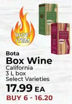 Sunset Foods Bota Box Wine offer