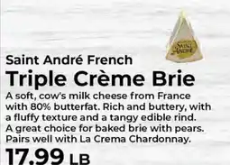 Sunset Foods Saint André French Triple Crème Brie offer
