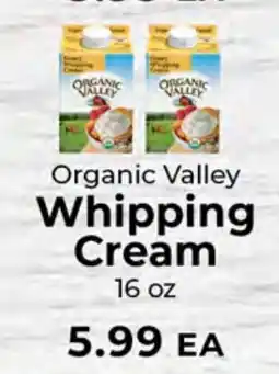 Sunset Foods Organic Valley Whipping Cream offer