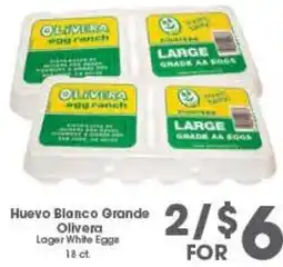 Arteagas Food Center Olivara Lager White Eggs offer