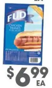 Arteagas Food Center Fud chicken franks offer