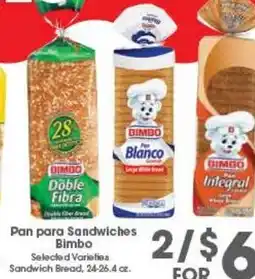 Arteagas Food Center Bimbo Sandwich Bread offer