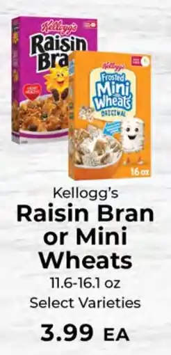 Sunset Foods Kellogg's raisin bran or mini wheats offer