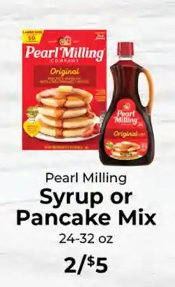 Sunset Foods Pearl Milling Syrup or Pancake Mix offer