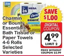 Fairplay Charmin or Bounty Essentials Bath Tissue or Paper Towels offer
