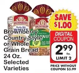 Fairplay Brownberry Country Style or Whole Grain Bread offer