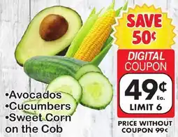 Fairplay Avocados Cucumbers Sweet Corn on the Cob offer