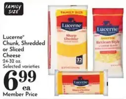 Pavilions Lucerne chunk shredded or sliced cheese offer