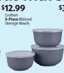 Aldi Crafton 3-Piece Ribbed Storage Bowls offer