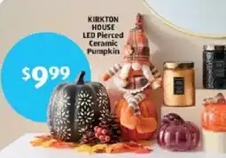 Aldi Kirkton House Led Pierced Ceramic Pumpkin offer