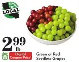 Pavilions Green or Red Seedless Grapes offer