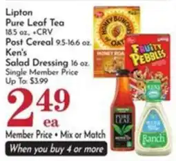 Pavilions Lipton Pure Leaf Tea offer