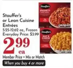 Pavilions Stouffer's or Lean Cuisine Entrées offer