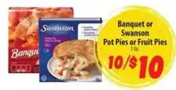 Food Giant Banquet or Swanson Pot Pies or Fruit Pies offer