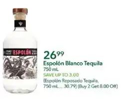 Publix Espolón Blanco Tequila offer