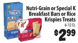 Food Giant Nutri-Grain or Special K Breakfast Bars or Rice Krispies Treats offer