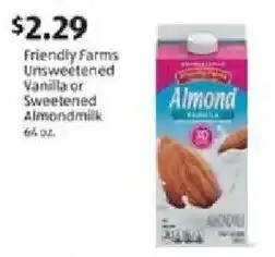 Aldi Friendly Farms Almondmilk offer
