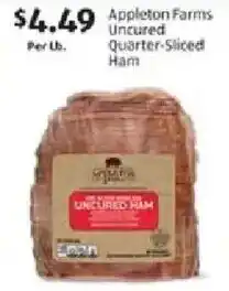 Aldi Appleton Farms Uncured Quarter-Sliced Ham offer
