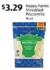 Aldi Happy Farms Shredded Mozzarella offer