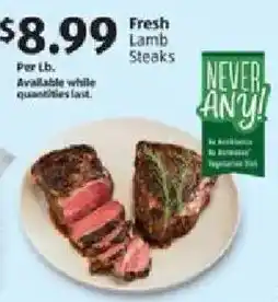 Aldi Fresh Lamb Steaks offer
