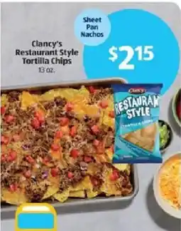 Aldi Clancy's Restaurant Style Tortilla Chips offer