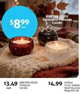 Aldi Kirkton House Tinted Jar Candle offer
