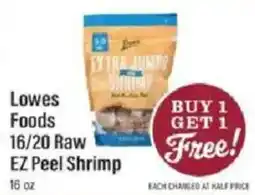 Lowes Foods Lowes Foods 16/20 Raw EZ Peel Shrimp offer