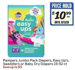 Winn Dixie Pampers Jumbo Pack Diapers, Easy Up's, Swaddlers or Baby Dry Diapers offer