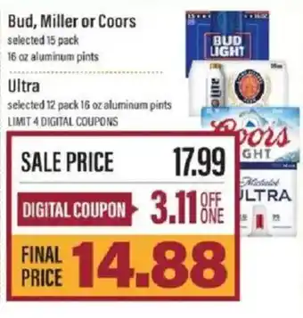 Lowes Foods Bud, Miller or Coors offer