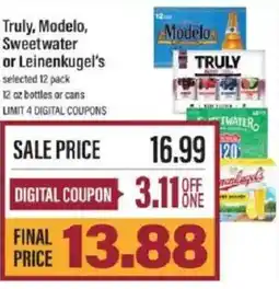 Lowes Foods Truly, Modelo, Sweetwater or Leinenkugel's offer